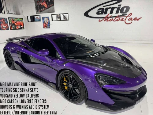 
           
        2019 McLaren 600LT MSO Mauvine Blue paint