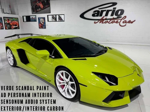 
           
        2015 Lamborghini Aventador Verde Scandal paint