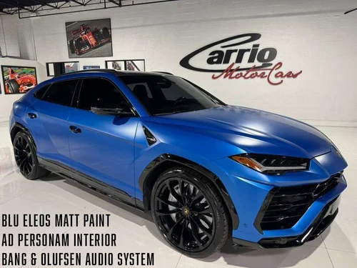 
           
        2021 Lamborghini Urus Blu Eleos Matt paint