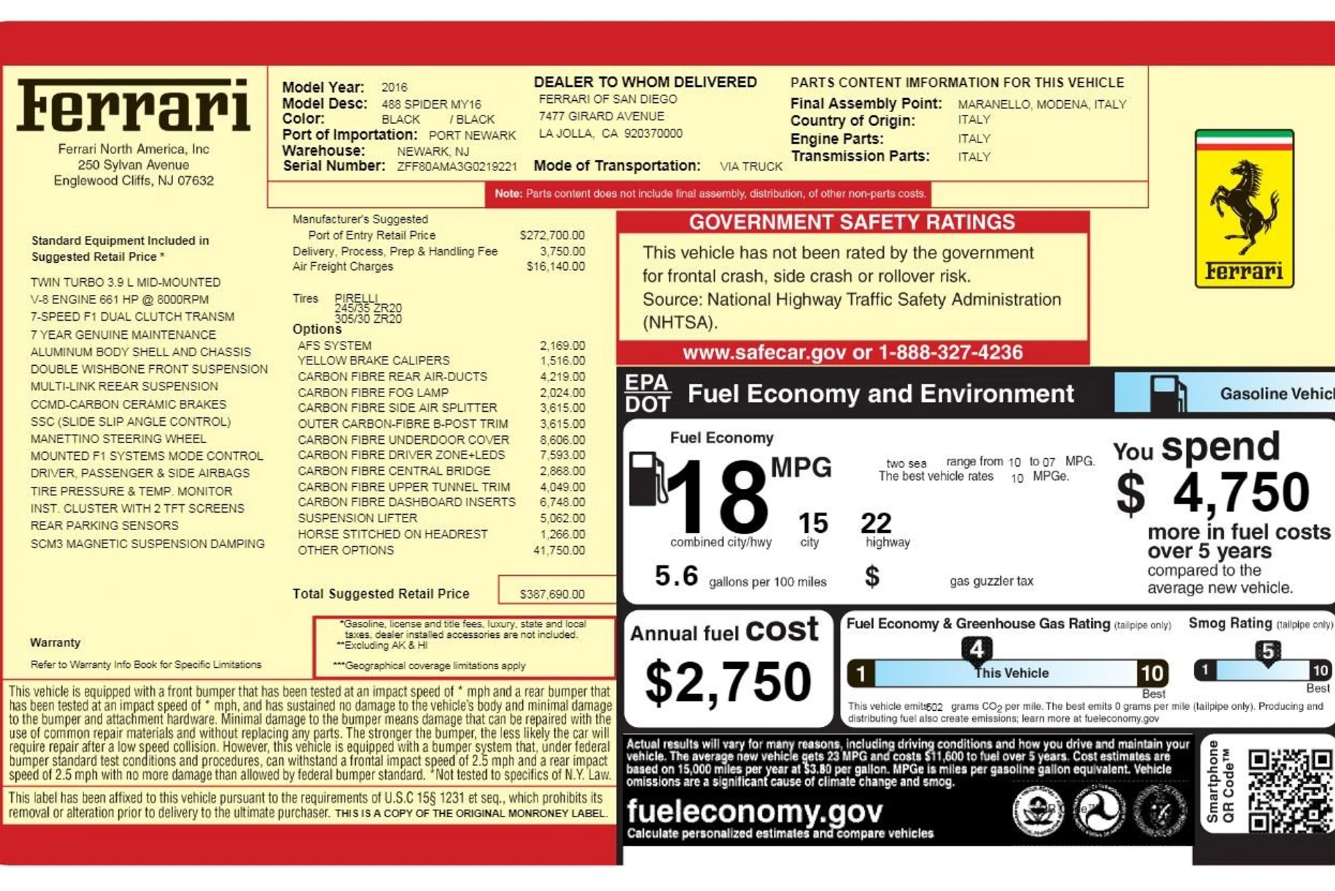 mph002_1832037167_Used_2016_Ferrari_488_Spider_388_K_MSRP_HRE_Wheels_ALL_Carbon_Inside_Out_Front_Lift_Park_Assist_1737382644_eb58b4fa58