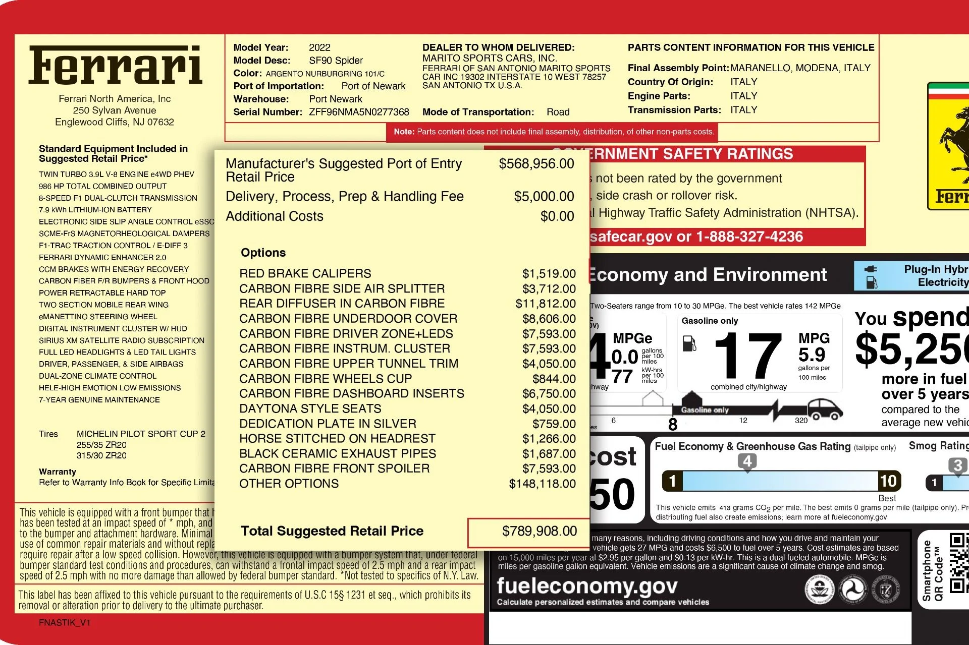 mph003_2522172011_Used_2022_Ferrari_SF_90_Spider_Assetto_Fiorano_790_K_MSRP_Front_Lift_Ferrari_Carbon_Lip_Warranty_1762214385_e3aab6079c