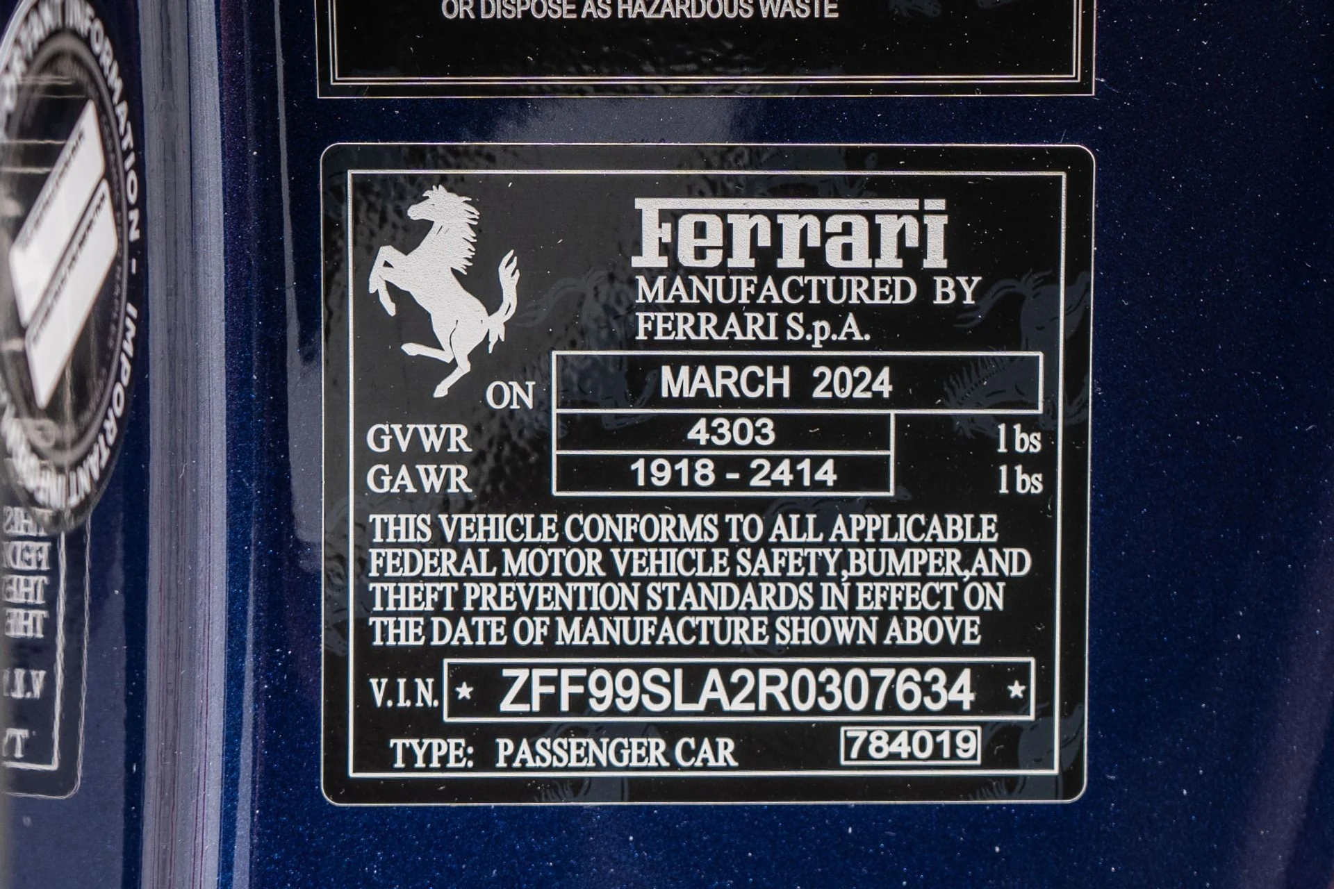 mph019_1131429582_Used_2024_Ferrari_296_GTB_968_Miles_Carbon_Fiber_Driving_Zone_Passenger_Display_1787677182_81be4a7f85