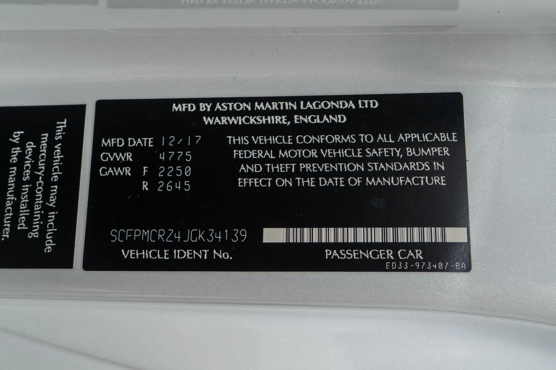 mph019_241260085_Used_2018_Aston_Martin_Vanquish_Zagato_Volante_74_of_99_Built_Massive_848_K_MSRP_463_Original_Miles_1767103941_77d3d92295