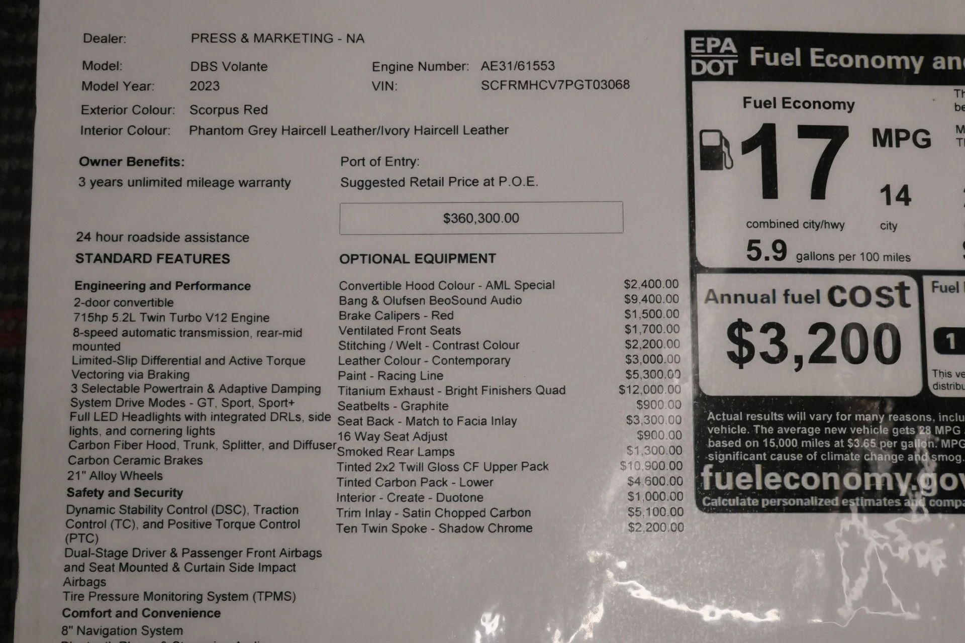 mph022_4122360840_Used_2023_Aston_Martin_DBS_Superleggera_Volante_Massive_432_K_MSRP_Titanium_Exhaust_Full_Carbon_1764363275_fb7829c3de