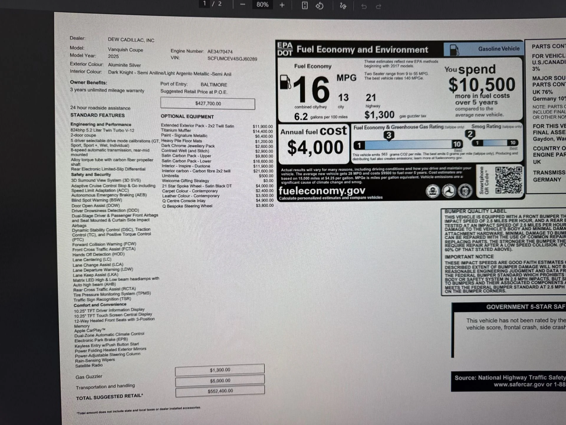 mph023_1629245269_Used_2025_Aston_Martin_Vanquish_552_K_MSRP_Titanium_Exhaust_Interior_Carbon_Pack_1772219889_610414d506
