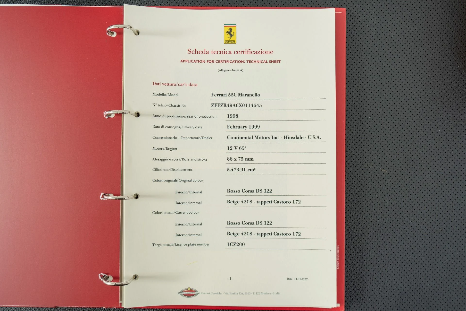 mph036_2060957946_Used_1999_Ferrari_550_Maranello_6_Speed_Manual_890_Original_Miles_Classiche_Freshly_Serviced_1776115425_6ac33514de