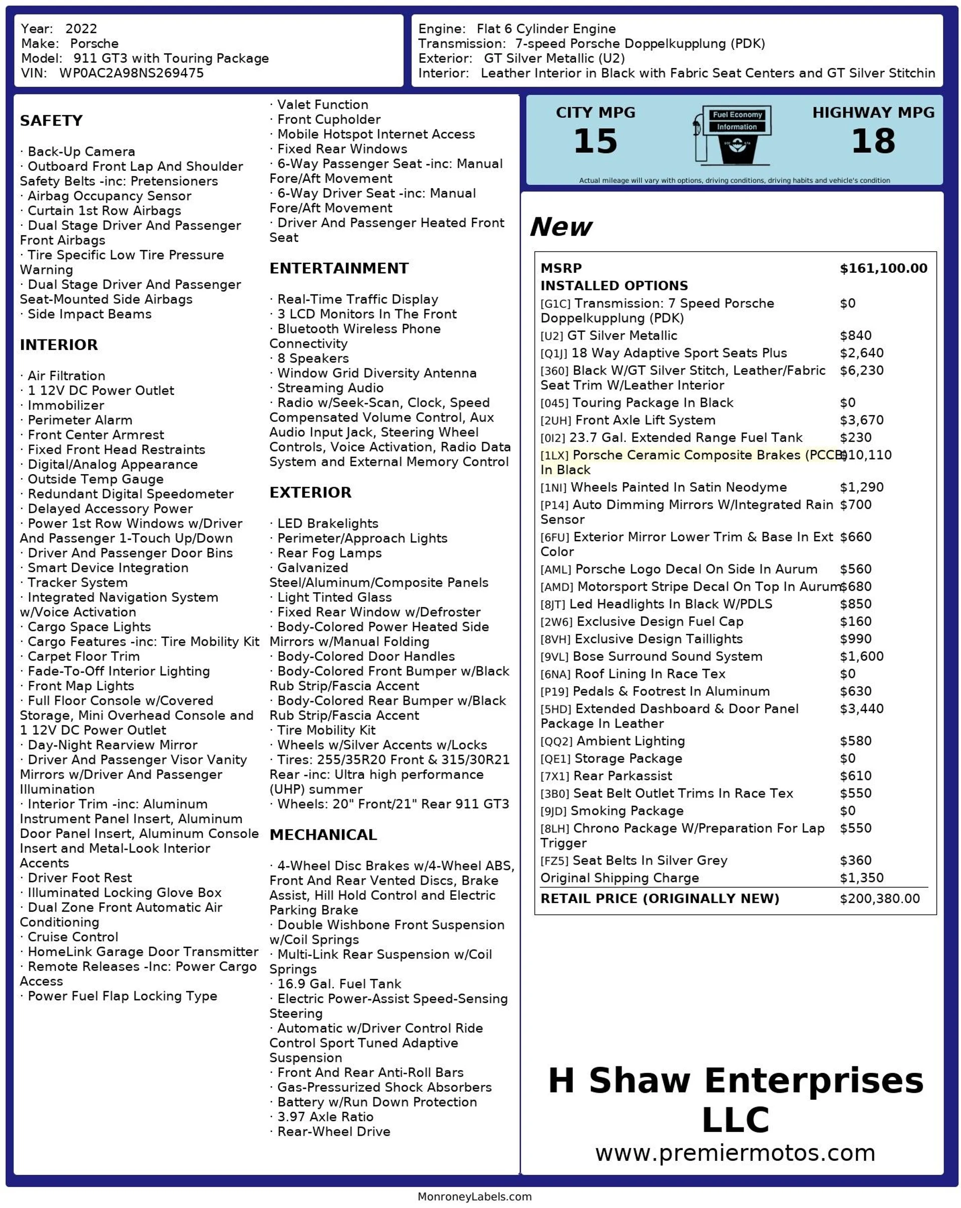 mph040_1655370128_Used_2022_Porsche_911_GT_3_Touring_200k_MSRP_Carbon_Ceramic_Brakes_Front_Lift_1768182225_a7d89f1ffb