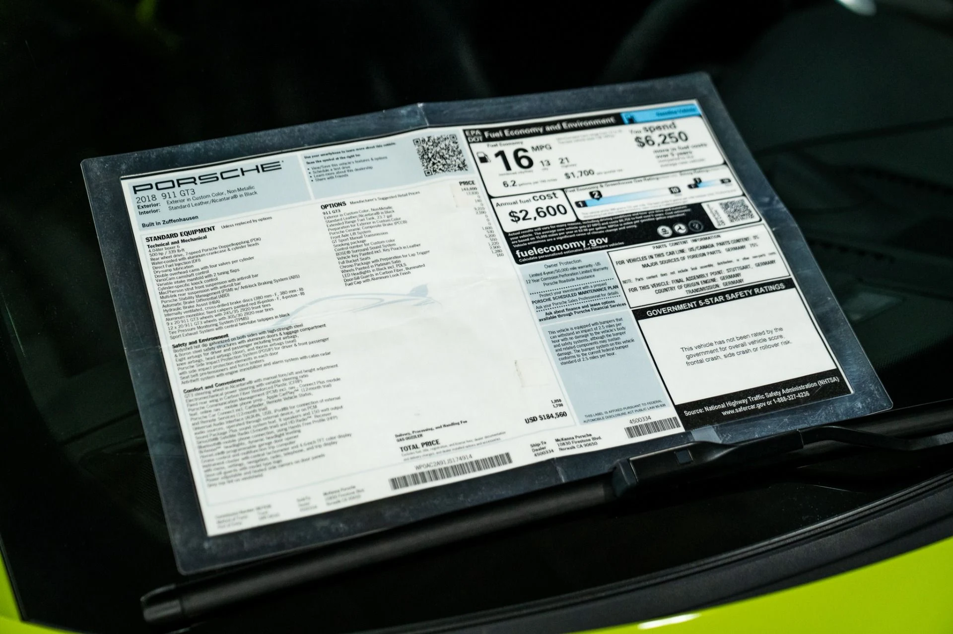 mph045_4070855534_Used_2018_Porsche_911_GT_3_Paint_to_Sample_Acid_Green_6_Speed_Manual_1769375471_954bf3d7a4